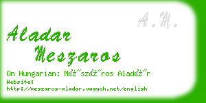 aladar meszaros business card